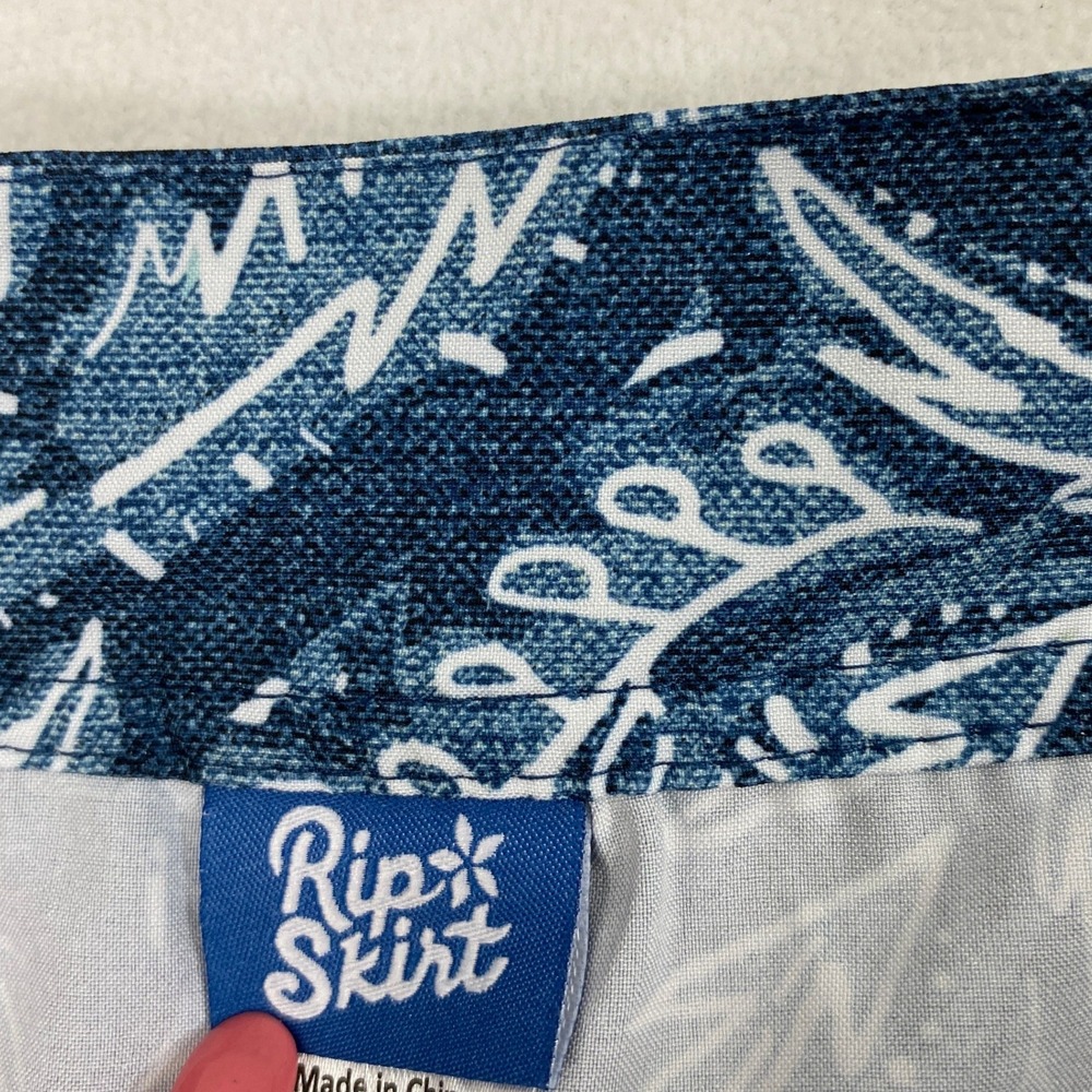 RipSkirt Wrap Skirt Womens Large Blue Floral  Quick Dry Adjustable Beach Resort - Picture 4 of 13